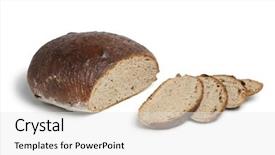  Presentation with german - Slide deck having german sourdough bread and slices background and a white colored foreground