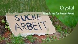  Presentation with english employability - Theme enhanced with german term suche arbeit english background and a  colored foreground