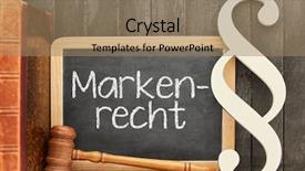  Presentation with trademark - Presentation having german word markenrecht trademark law background and a coral colored foreground