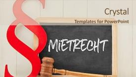  Presentation with cyberspace law - Colorful presentation enhanced with german word mietrecht tenancy law backdrop and a lemonade colored foreground