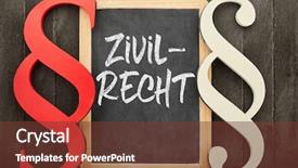  Presentation with civil law - Beautiful presentation theme featuring german word zivilrecht civil law backdrop and a tawny brown colored foreground