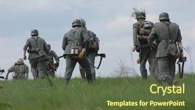  Presentation with historical person - Theme consisting of german ww2 military uniform historic background and a tawny brown colored foreground