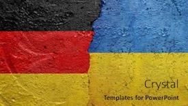  Presentation with concrete cracked - Slides consisting of germany-and-ukraine-cracked-concrete background and a gold colored foreground