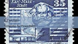  Presentation with third - Cool new theme with germany-circa-1980-a-stamp backdrop and a light blue colored foreground