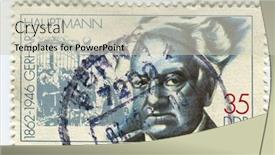  Presentation with literature - PPT theme having germany-circa-1987-a-stamp background and a soft green colored foreground