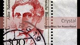  Presentation with salomon - PPT theme with germany-circa-1989-a-stamp background and a coral colored foreground