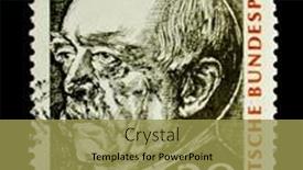  Presentation with stamp - Audience pleasing theme consisting of germany-circa-1998-a-stamp backdrop and a gold colored foreground