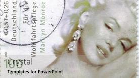  Presentation with hollywood - Audience pleasing theme consisting of germany-circa-2001-marilyn-monroe backdrop and a light gray colored foreground