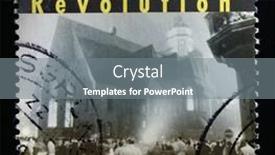  Presentation with revolution - Presentation featuring delicious matzoh ball soup with crackers wine and dill background and a yellow colored foreground