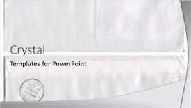  Presentation with postage - Slides consisting of germany-circa-2012-mailing-envelope background and a white colored foreground