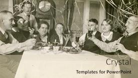  Presentation with fifties - Slide deck having rabbit - lunch box fun food art background and a lemonade colored foreground