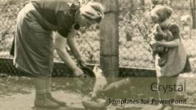  Presentation with vintage - Beautiful slide deck featuring germany-circa-thirties-vintage-photo backdrop and a violet colored foreground