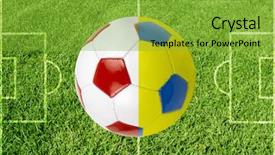  Presentation with poland - Cool new PPT theme with germany euro - soccer ball colored by flag backdrop and a seafoam green colored foreground