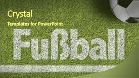  Presentation with soccer field - Presentation theme featuring germany euro - soccer field with the text background and a tawny brown colored foreground