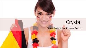  Presentation with german politics - Beautiful presentation featuring germany flag - german fan backdrop and a lemonade colored foreground