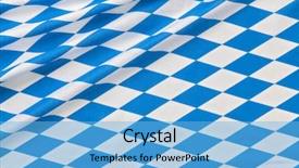  Presentation with checkered flag - Cool new PPT theme with germany flag - oktoberfest blue checkered fabric background backdrop and a light blue colored foreground