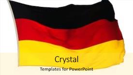  Presentation with wind - Slide deck consisting of germany flag in the wind background and a yellow colored foreground