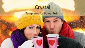  Presentation with christmas food - Colorful presentation theme enhanced with germany food - christmas couple backdrop and a blonde colored foreground