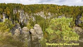 Presentation with architectural - Presentation enhanced with germany-romantic-trip-to-saxon background and a tawny brown colored foreground