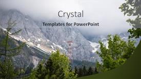  Presentation with mountain - Presentation theme enhanced with germany-s-highest-mountain-zugspitze background and a light gray colored foreground