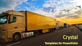  Presentation with road accident - Colorful theme enhanced with germany traffic jam backdrop and a wine colored foreground