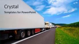  Presentation with road accident - PPT layouts consisting of germany traffic jam background and a light blue colored foreground