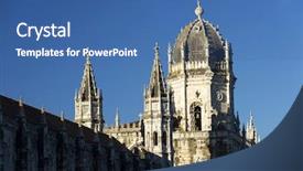  Presentation with gothic architecture - Presentation enhanced with geronimo - detail of ornate gothic carvings background and a  colored foreground