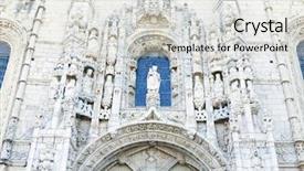 Presentation with gothic architecture - PPT theme with geronimo - detail of ornate gothic carvings background and a  colored foreground