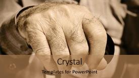  Presentation with old memories - Slide set consisting of grandpa memories - closeup of the hand background and a coral colored foreground