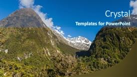  Presentation with new zealand - Presentation design enhanced with gertrude-seddle-with-a-snowy background and a  colored foreground