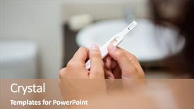  Presentation with pregnancy - Cool new slides with gestation - close-up of woman holding backdrop and a coral colored foreground