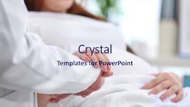  Presentation with pregnant woman doctor - Slides featuring gestation - doctor holding pregnant woman's hand background and a sky blue colored foreground