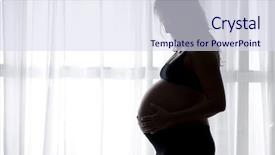  Presentation with pregnant - Beautiful presentation featuring gestation - pregnant silhouette backdrop and a sky blue colored foreground