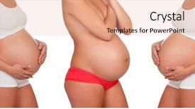  Presentation with contraceptive implants for pregnant women - Cool new presentation with gestation - pregnant women isolated backdrop and a coral colored foreground