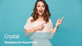  Presentation with arabian woman wearing hijab muslim - Colorful theme enhanced with gesture - portrait of beautiful woman 20s backdrop and a teal colored foreground