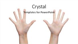  Presentation with woman body - Colorful presentation theme enhanced with gesture and body parts concept backdrop and a pink colored foreground