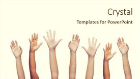  Presentation with human body parts - Slide deck consisting of gesture and body parts concept background and a white colored foreground