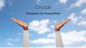  Presentation with african people - PPT theme enhanced with gesture-and-people-concept-close background and a light blue colored foreground