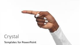  Presentation with african people - Slide deck with gesture-and-people-concept-hand background and a white colored foreground