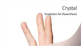  Presentation with human body parts - PPT theme with gesture count and body parts background and a  colored foreground