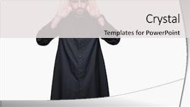  Presentation with christian apologetics - Beautiful presentation featuring gesture curious for gossip hearing backdrop and a white colored foreground