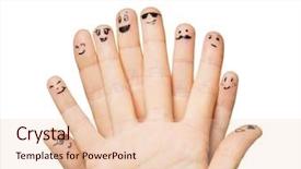  Presentation with parts - Theme consisting of gesture family people and body background and a lemonade colored foreground