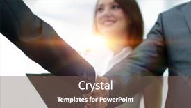  Presentation with gratitude - Presentation having gesture gratitude - closeup handshake of business people background and a  colored foreground