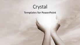  Presentation with gratitude - Audience pleasing slides consisting of gesture gratitude - raised hands catching sun backdrop and a light gray colored foreground