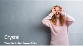  Presentation with young grey maine coon cat - Beautiful PPT layouts featuring gesture like binoculars sticking tongue backdrop and a  colored foreground