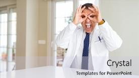  Presentation with tongue - PPT theme consisting of gesture like binoculars sticking tongue background and a lemonade colored foreground