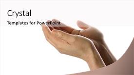  Presentation with peace - Slide set consisting of gesture of peace and giving background and a white colored foreground