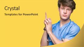  Presentation with shooting gun - Audience pleasing PPT theme consisting of gesture playing killing shooting weapons backdrop and a yellow colored foreground