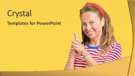  Presentation with shooting gun - PPT layouts consisting of gesture playing killing shooting weapons background and a yellow colored foreground