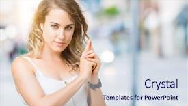  Presentation with shooting gun - PPT theme consisting of gesture playing killing shooting weapons background and a sky blue colored foreground